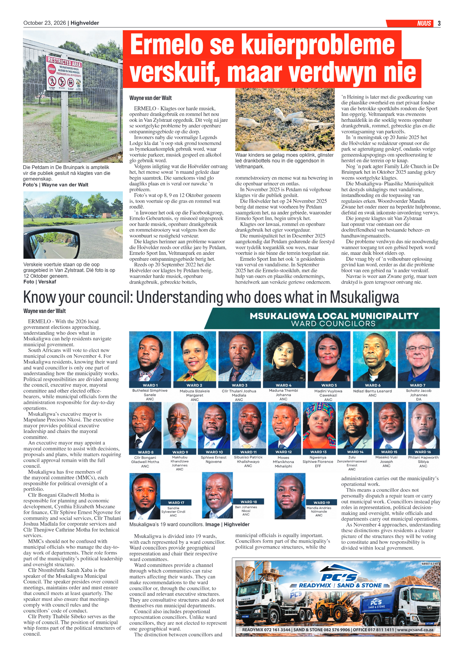 Highvelder Newspaper 23 October 2026 page 3