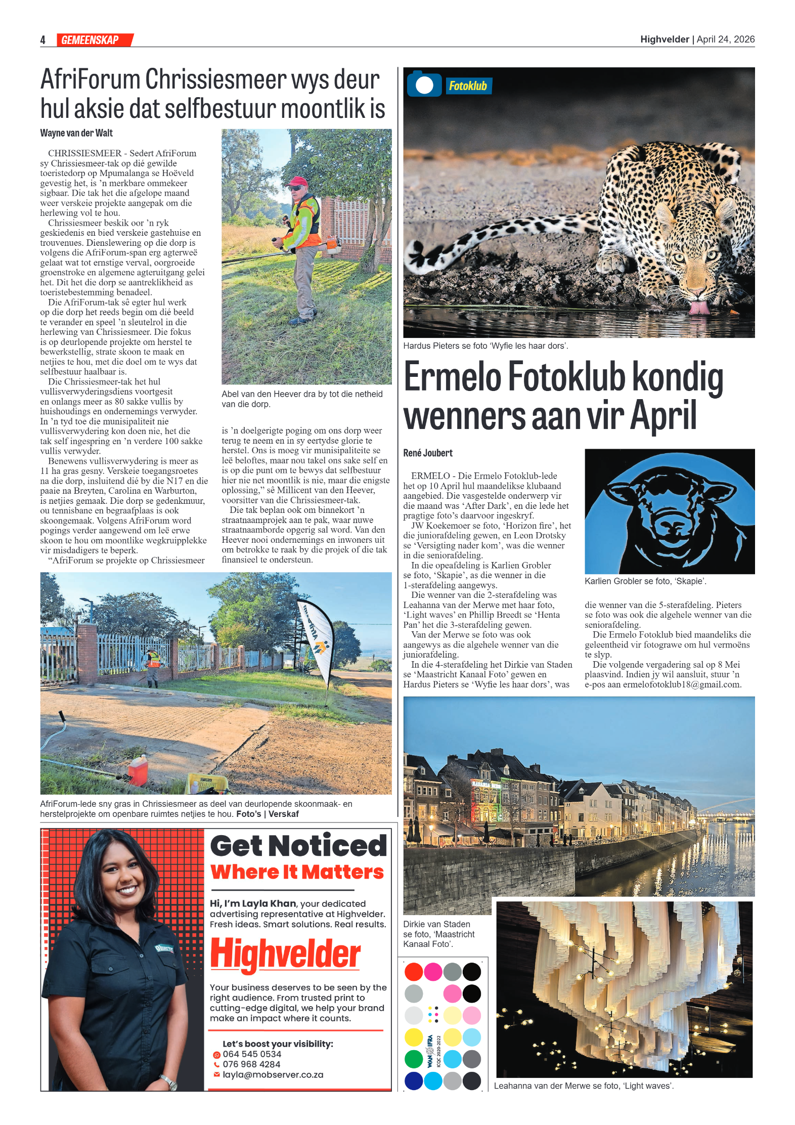 Highvelder Newspaper 24 April 2026 page 4