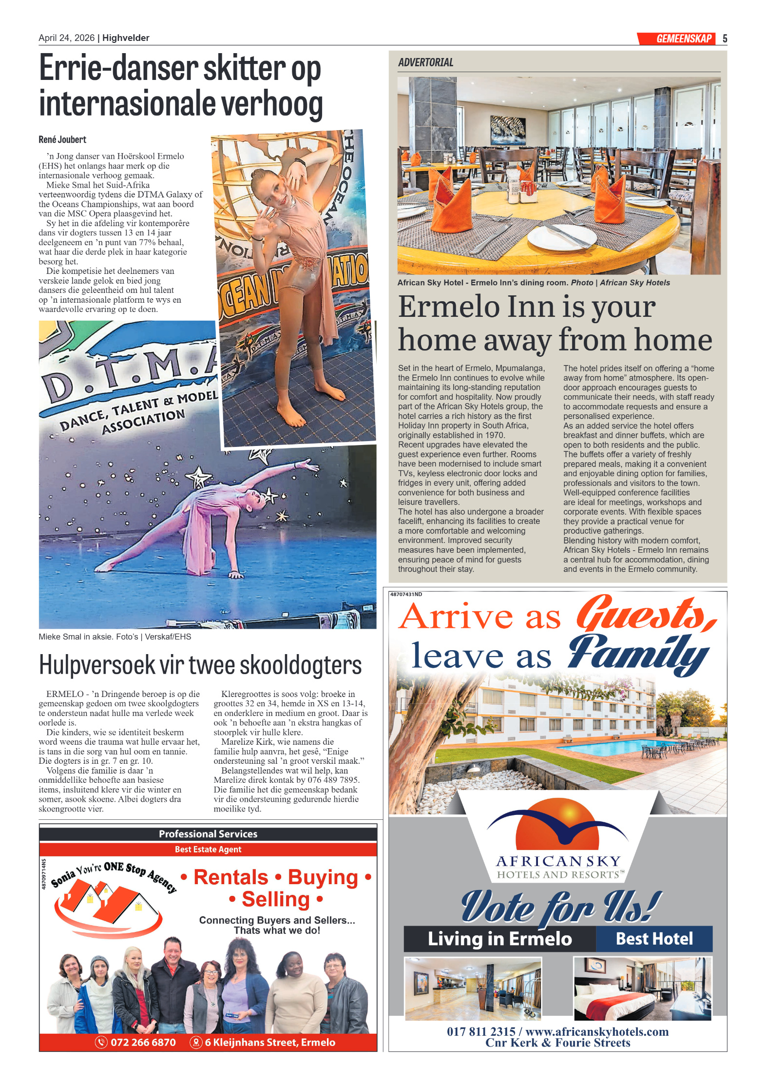Highvelder Newspaper 24 April 2026 page 5