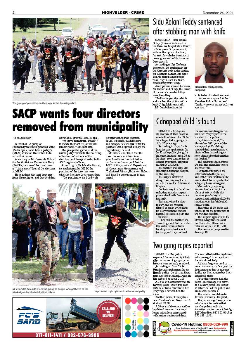 Highvelder Newspaper 24 December 2022 page 2