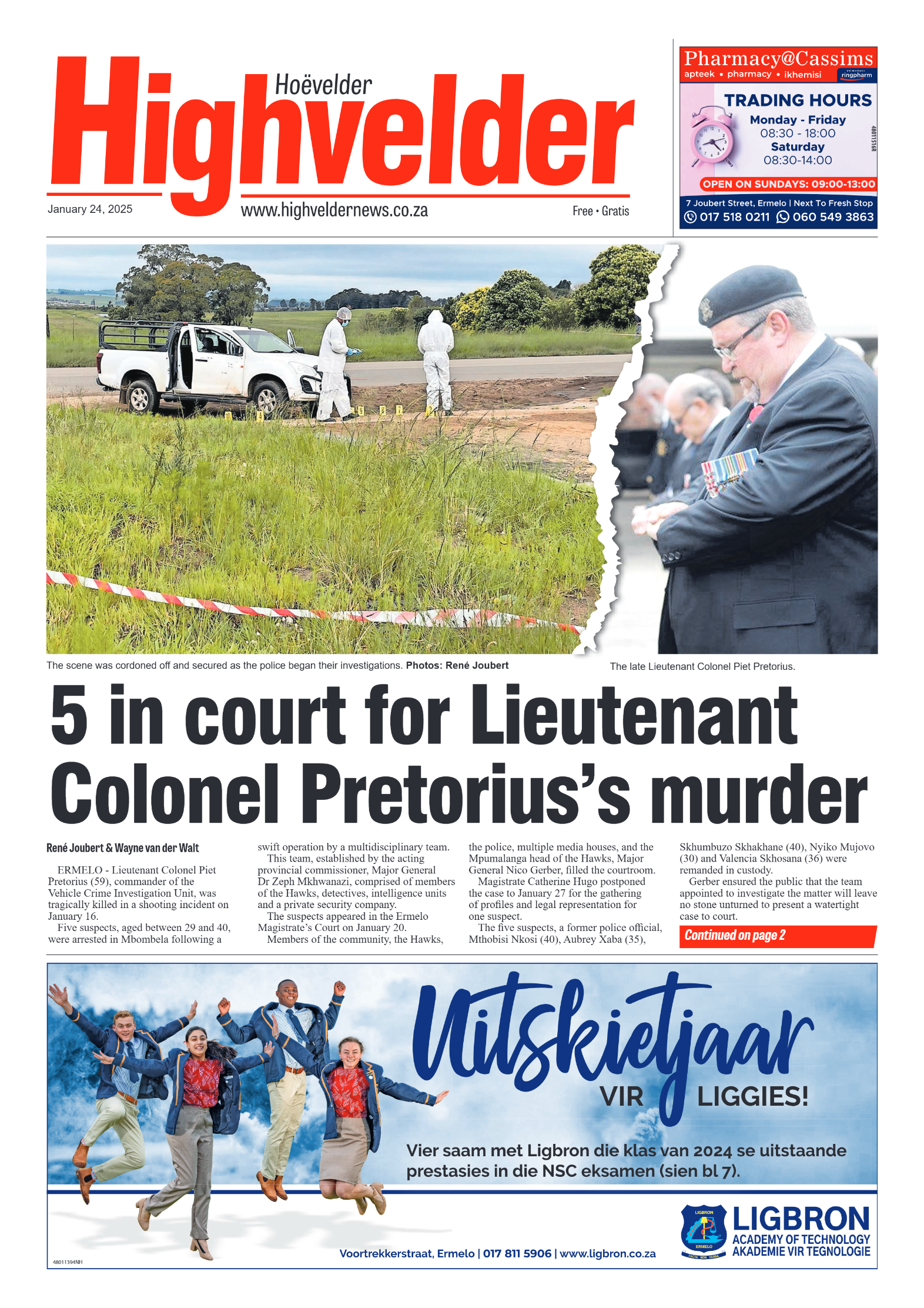 Highvelder Newspaper 24 January 2025 page 1