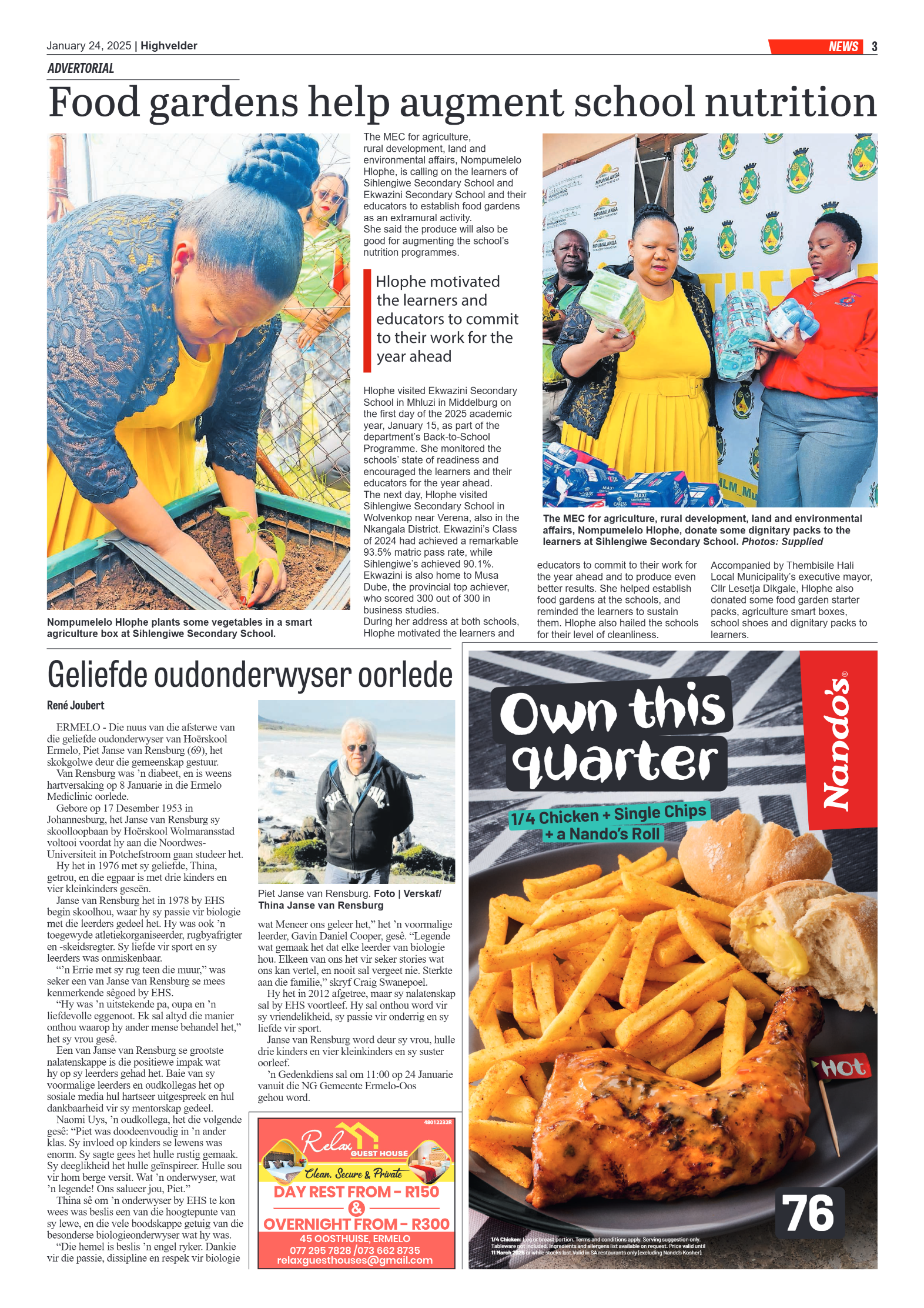 Highvelder Newspaper 24 January 2025 page 3