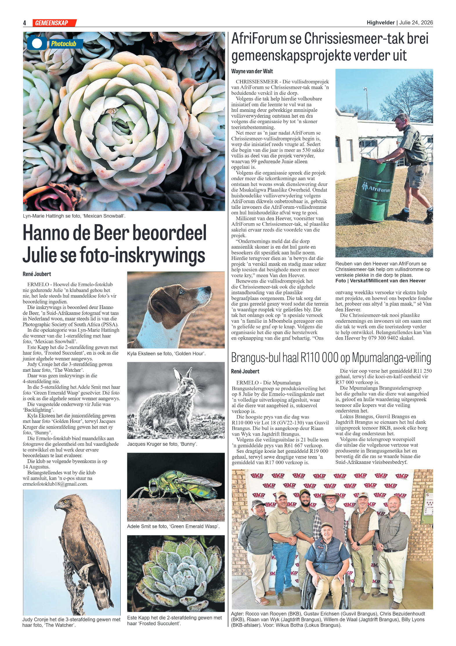Highvelder Newspaper 24 July 2026 page 4