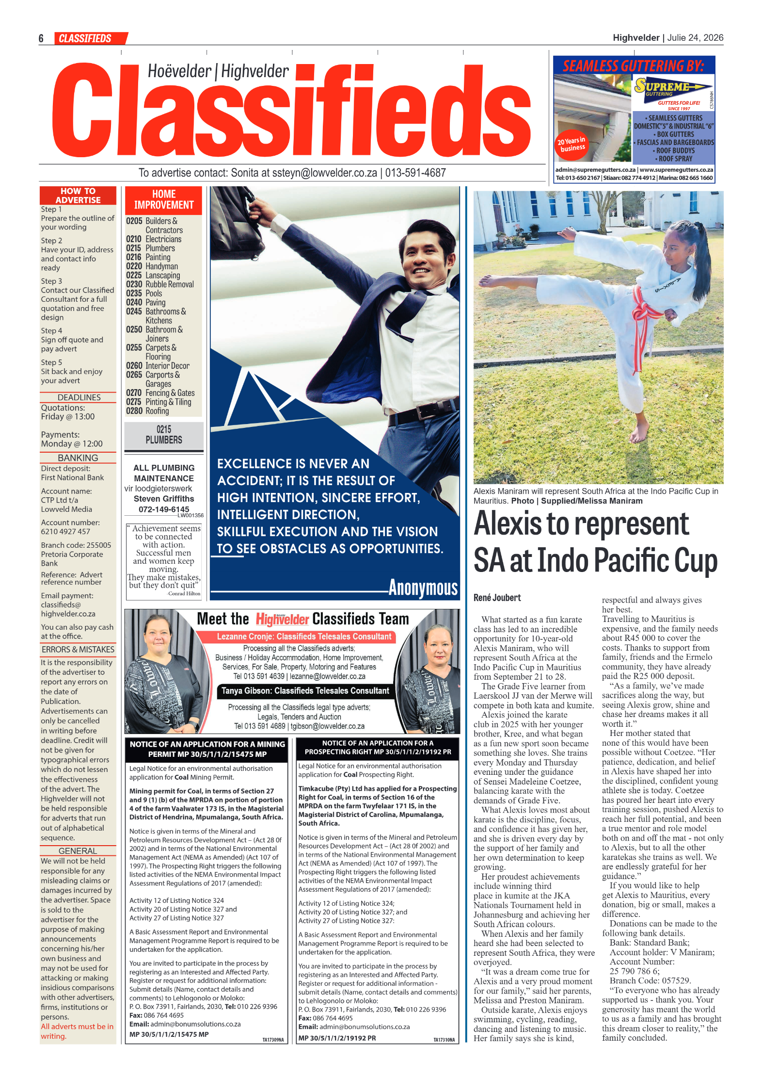 Highvelder Newspaper 24 July 2026 page 6
