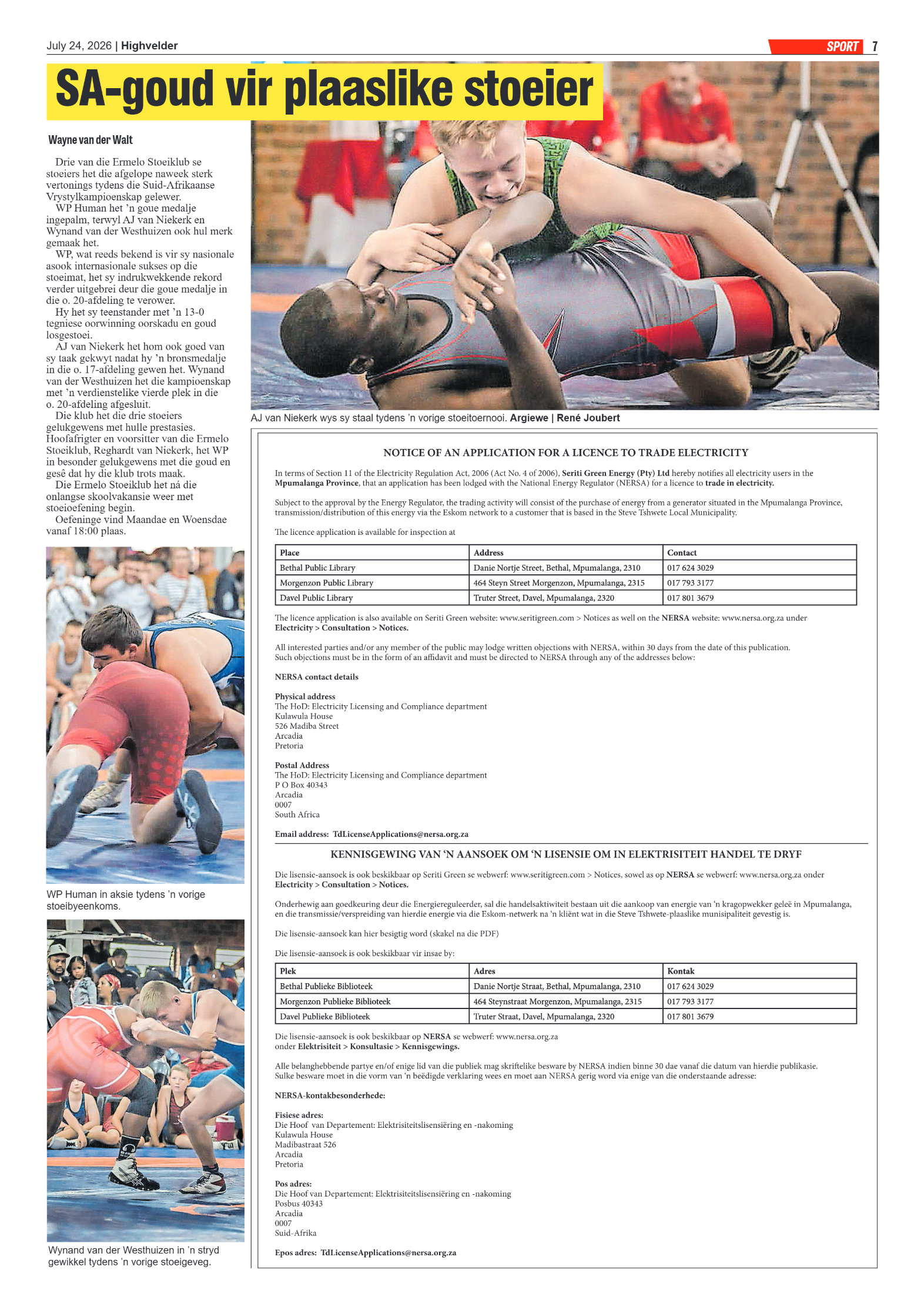 Highvelder Newspaper 24 July 2026 page 7