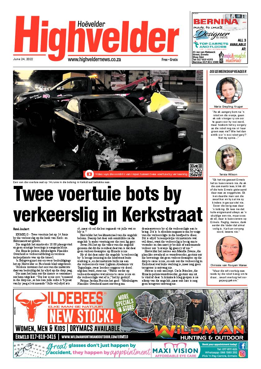Highvelder Newspaper 24 June 2022 page 1