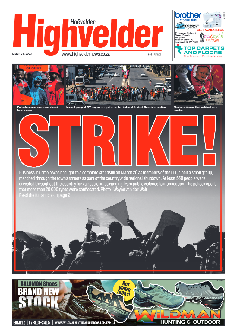 Highvelder Newspaper 24 March 2023 page 1