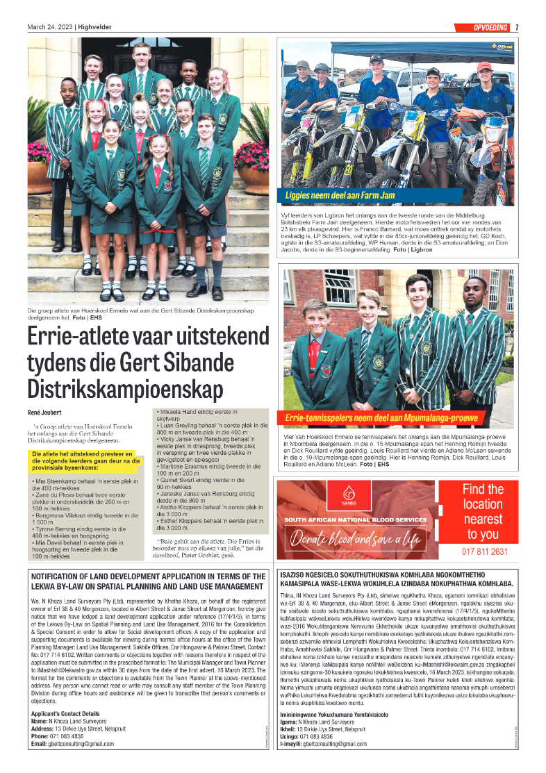 Highvelder Newspaper 24 March 2023 page 7