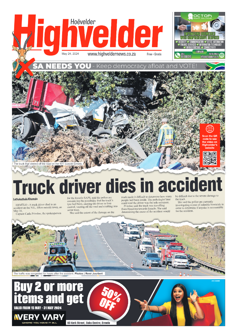 Highvelder Newspaper 24 May 2024 page 1