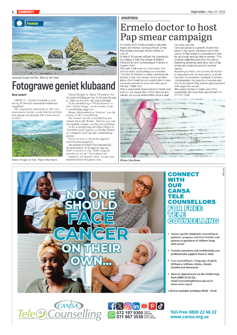 Highvelder Newspaper 24 May 2024 page 4