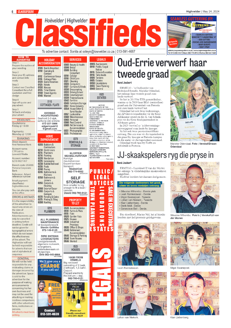 Highvelder Newspaper 24 May 2024 page 6