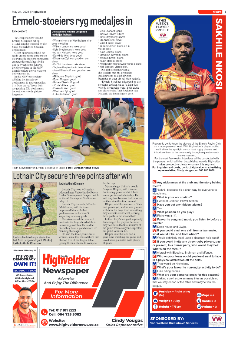 Highvelder Newspaper 24 May 2024 page 7
