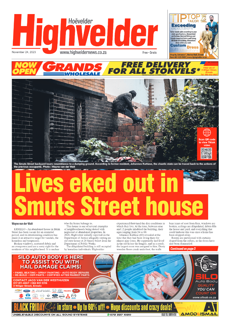 Highvelder Newspaper 24 November 2023 page 1