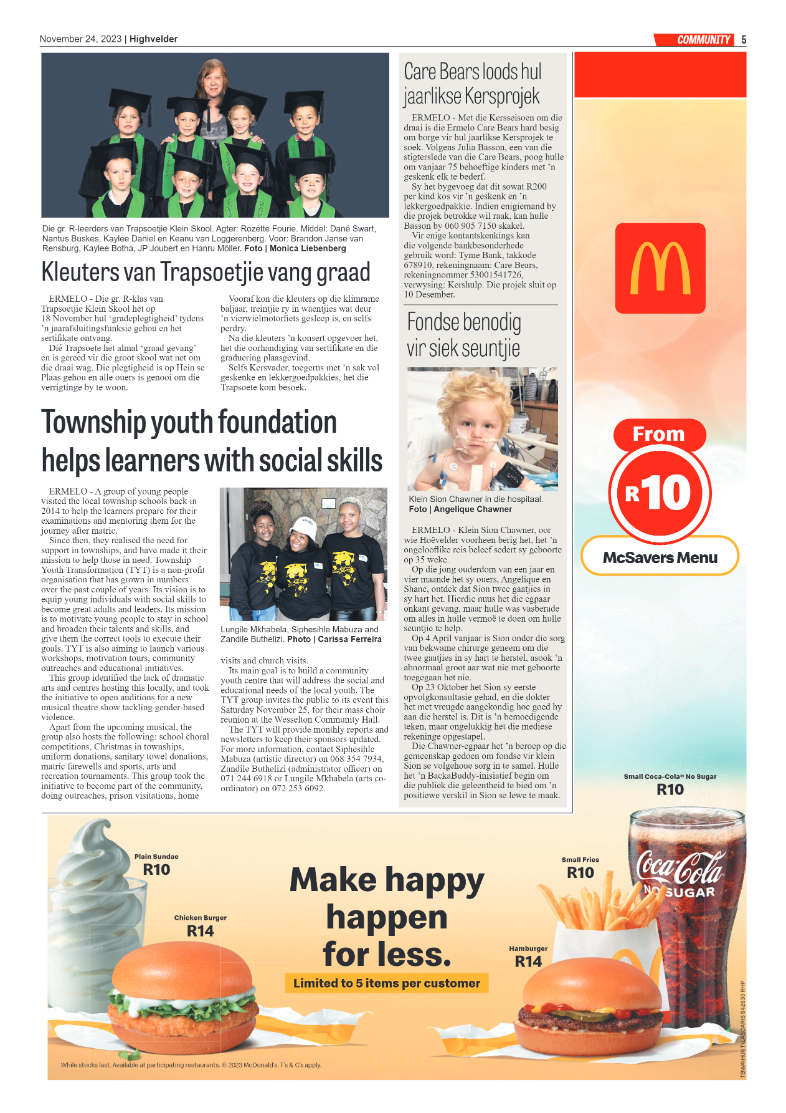 Highvelder Newspaper 24 November 2023 page 5