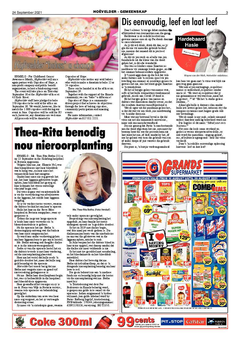 Highvelder Newspaper 24 September 2021 page 3