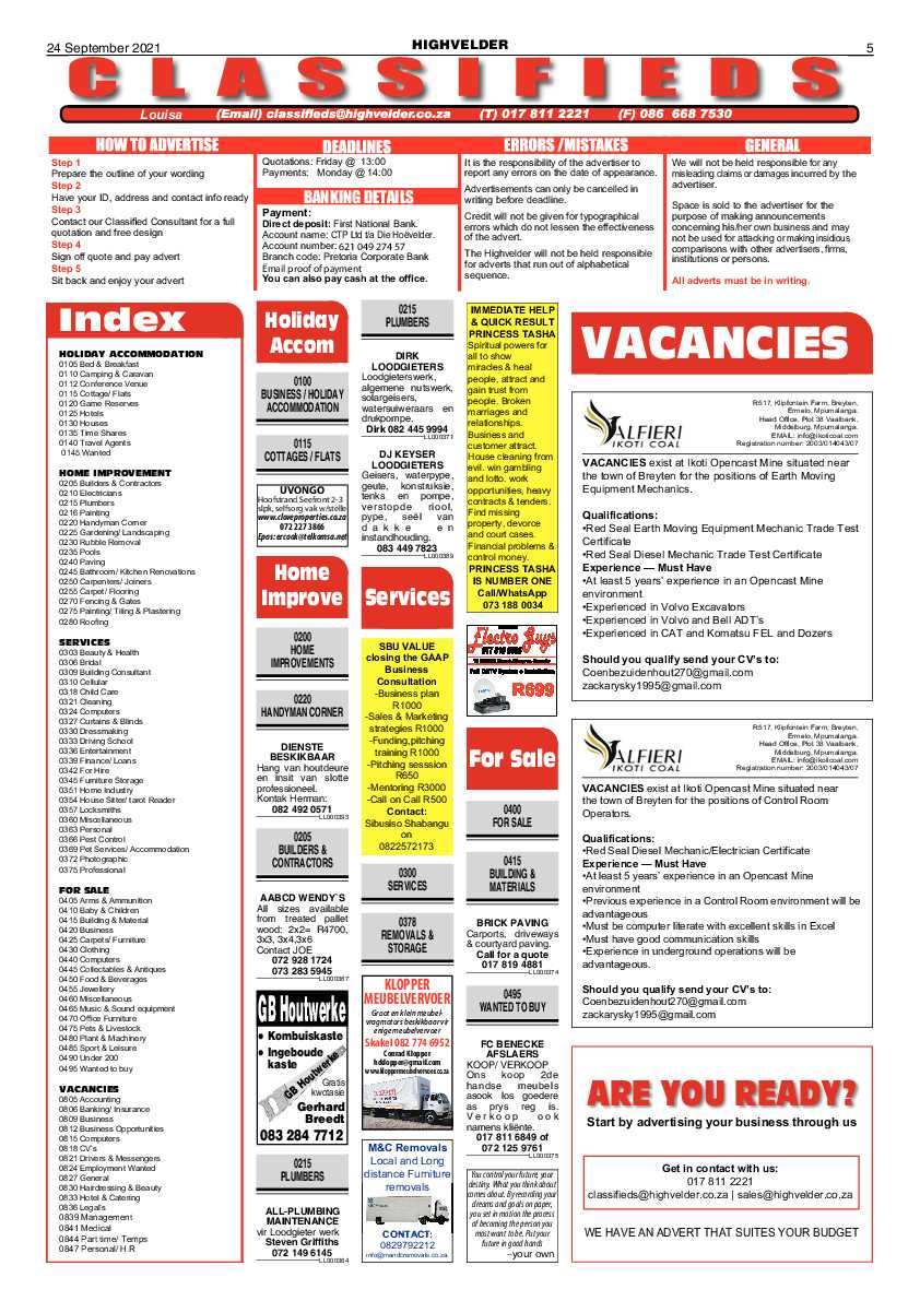 Highvelder Newspaper 24 September 2021 page 5