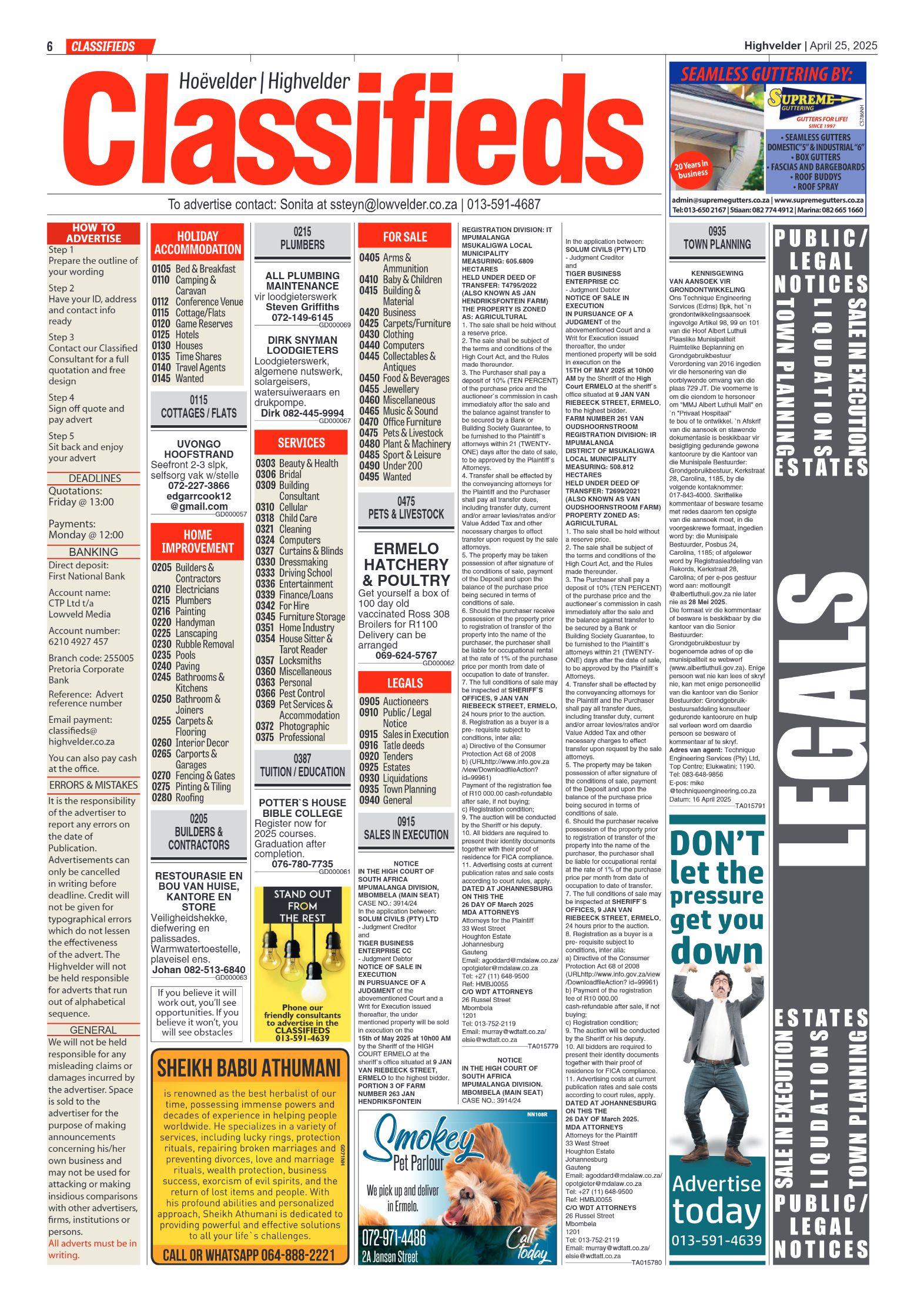 Highvelder Newspaper 25 April 2025 page 6