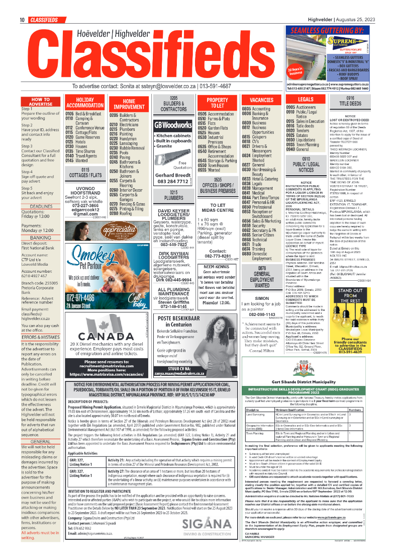 Highvelder Newspaper 25 August 2023 page 10