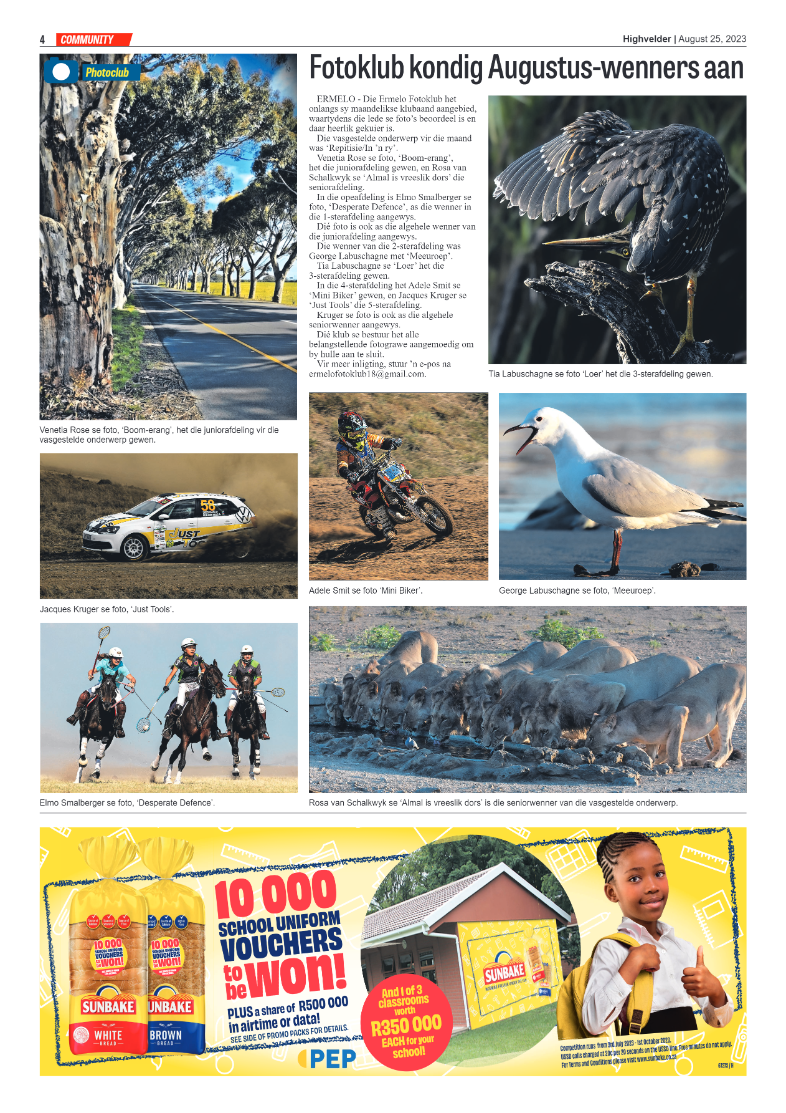 Highvelder Newspaper 25 August 2023 page 4
