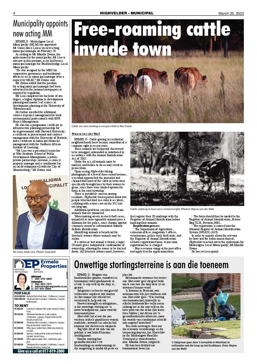 Highvelder Newspaper 25 March 2022 page 4