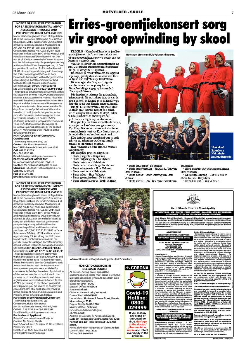Highvelder Newspaper 25 March 2022 page 7