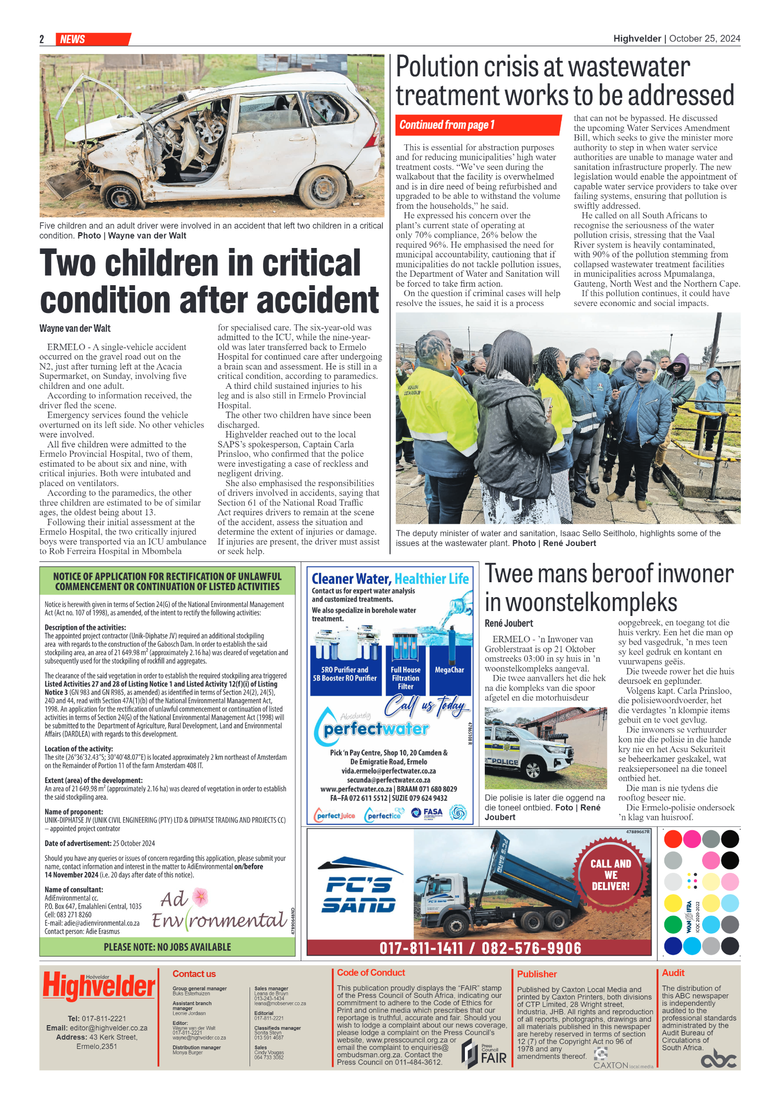 Highvelder Newspaper 25 October 2024 page 2