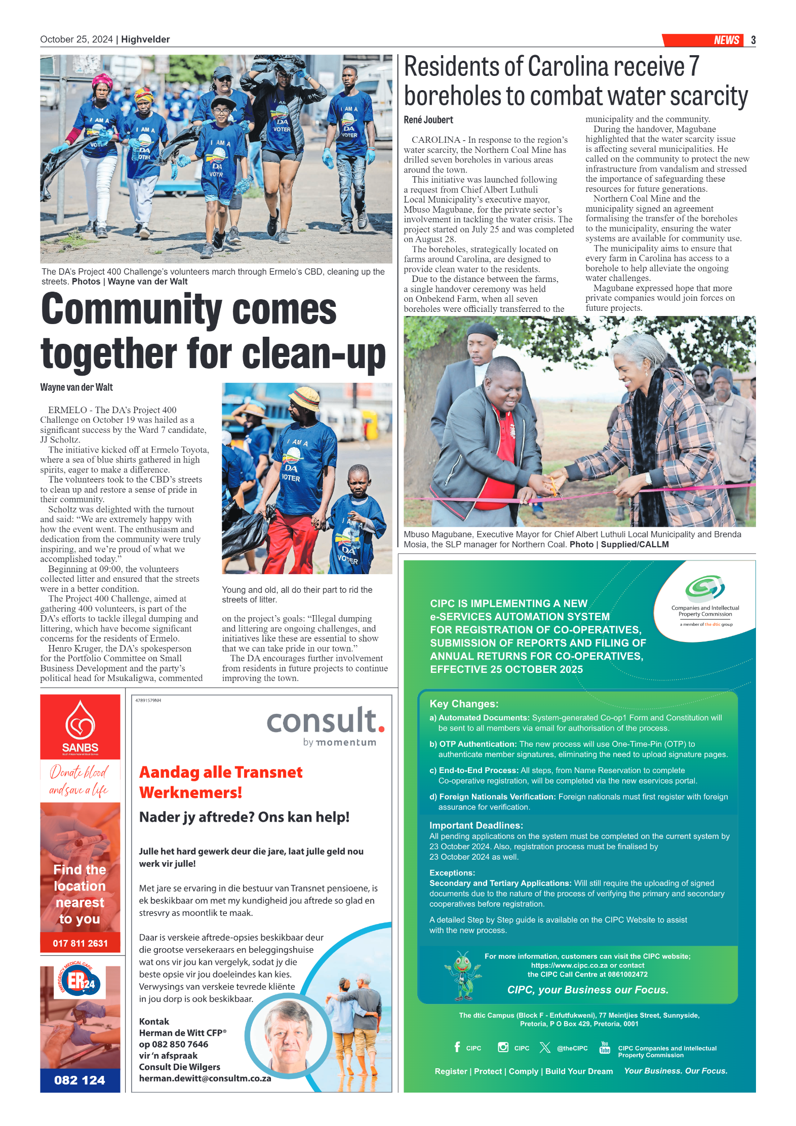 Highvelder Newspaper 25 October 2024 page 3