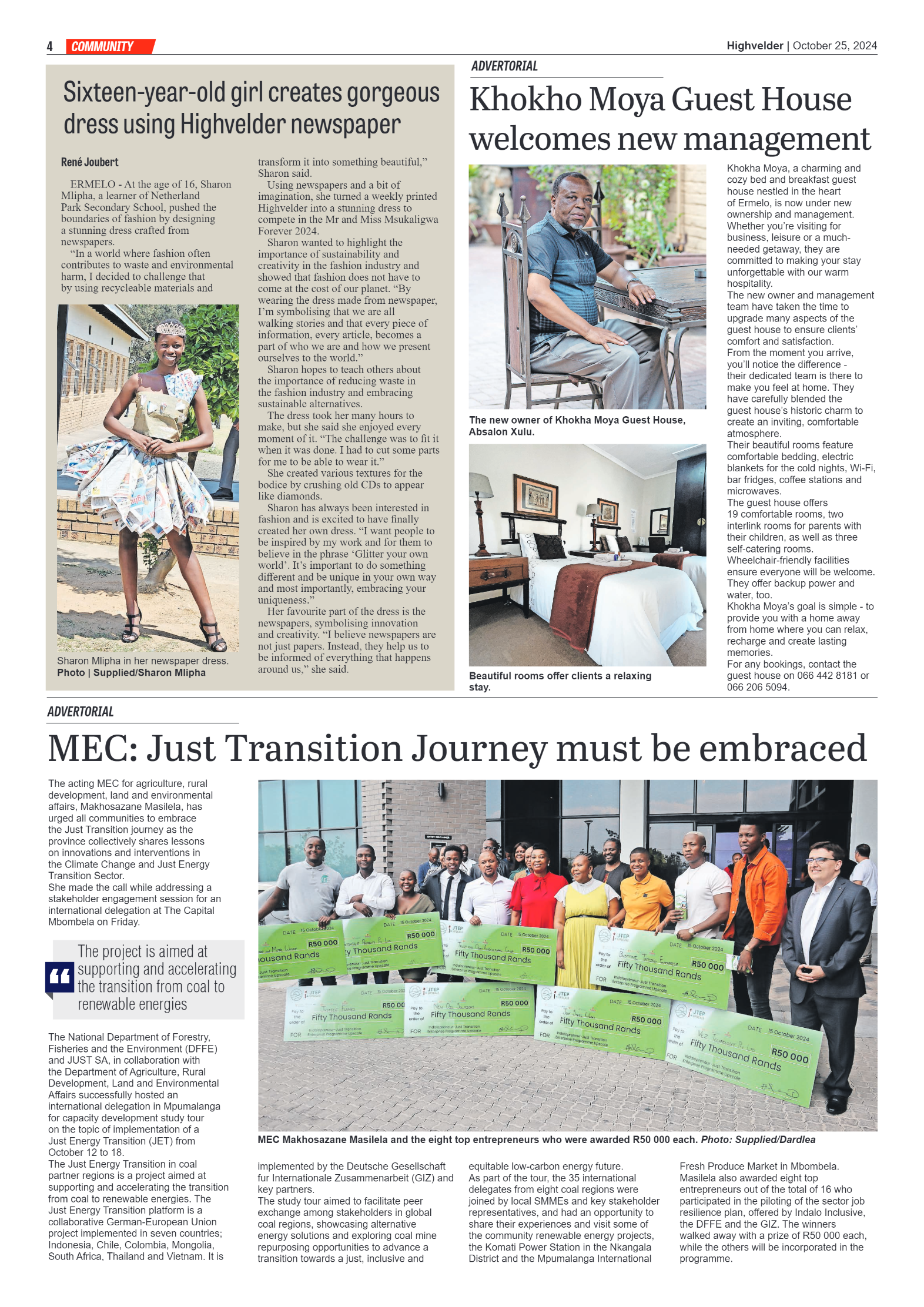 Highvelder Newspaper 25 October 2024 page 4