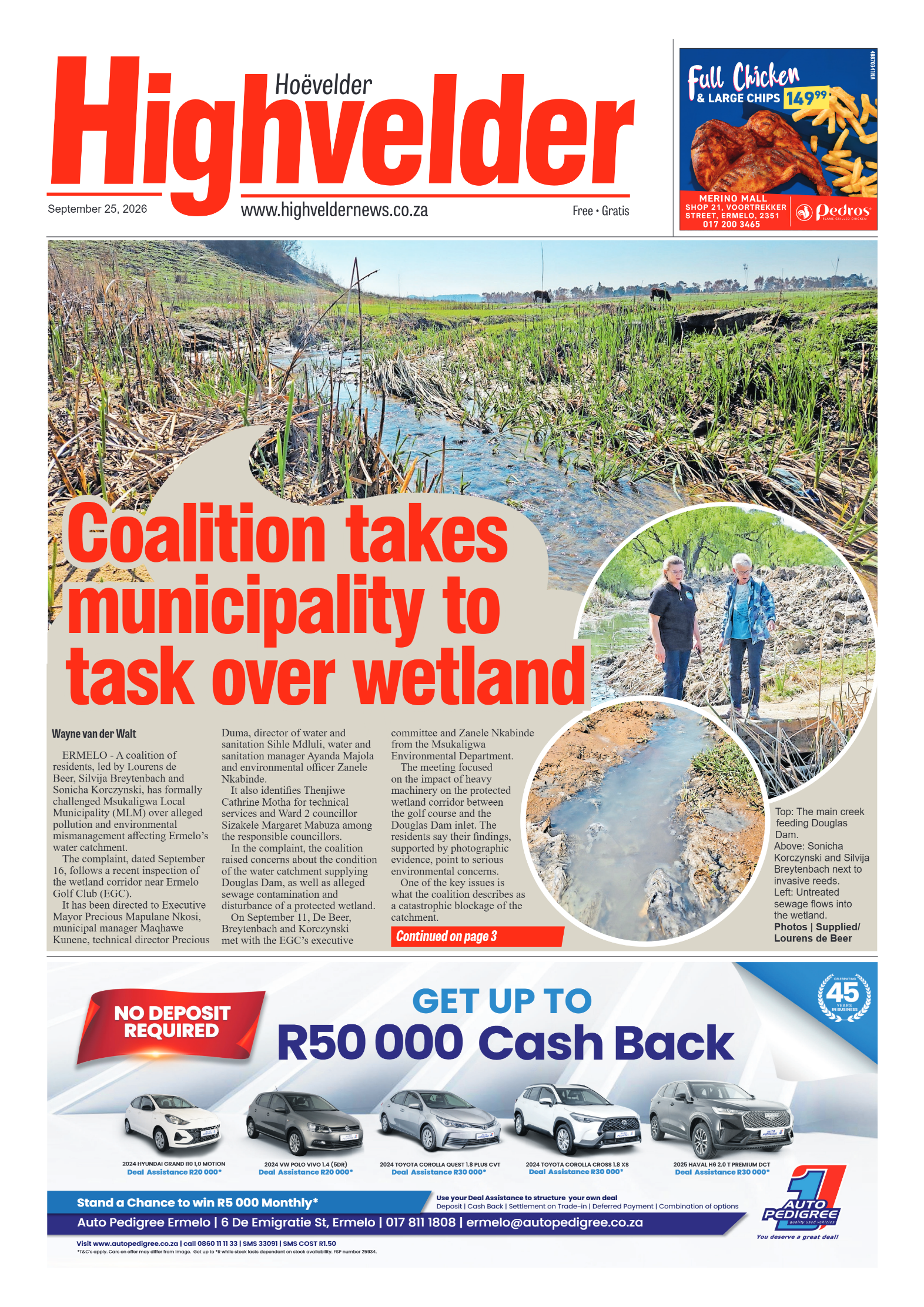Highvelder Newspaper 25 September 2026 page 1