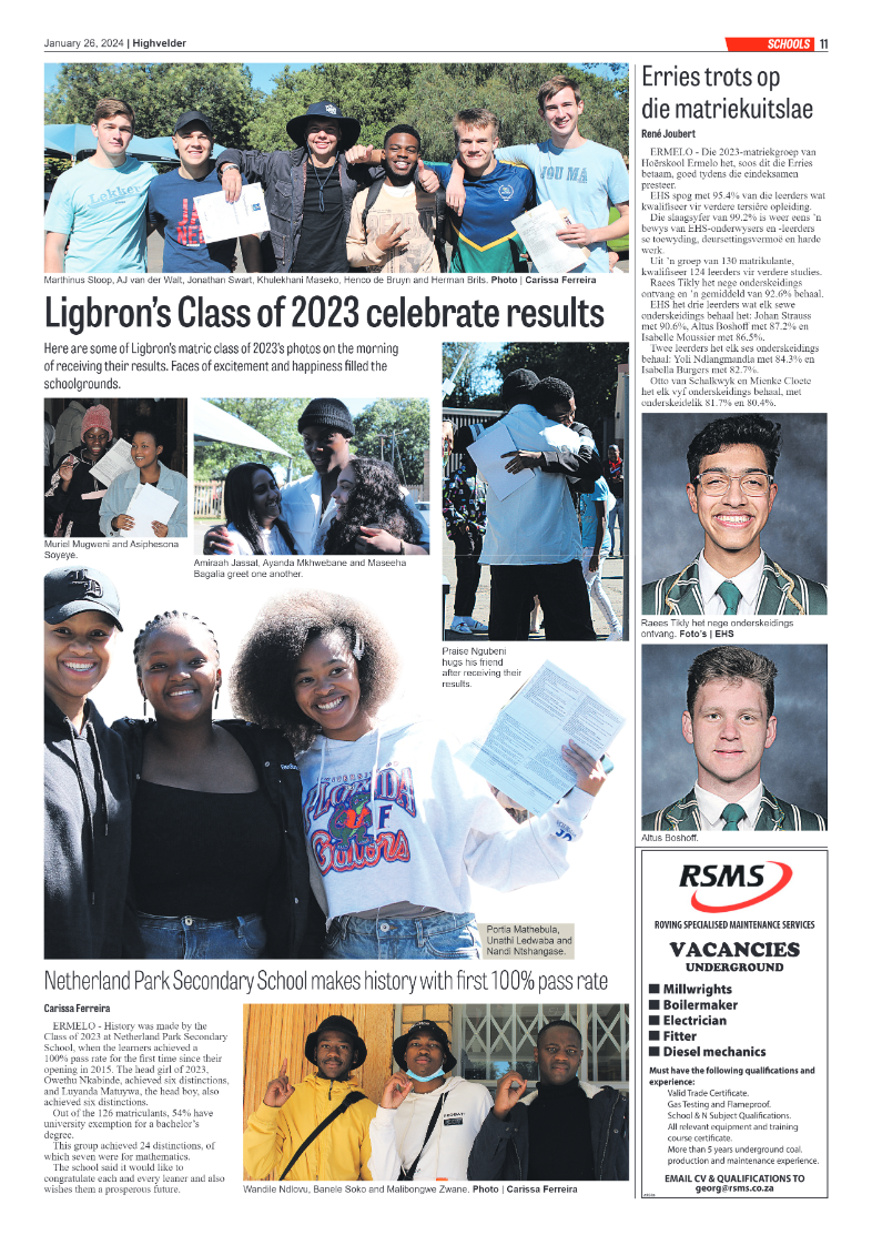 Highvelder Newspaper 26 January 2024 page 11