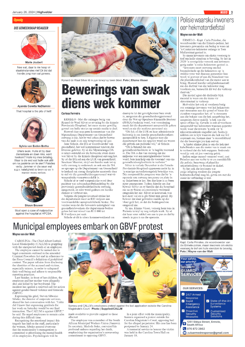 Highvelder Newspaper 26 January 2024 page 3