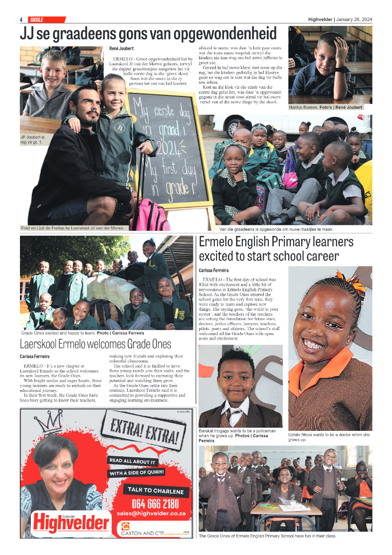 Highvelder Newspaper 26 January 2024 page 4