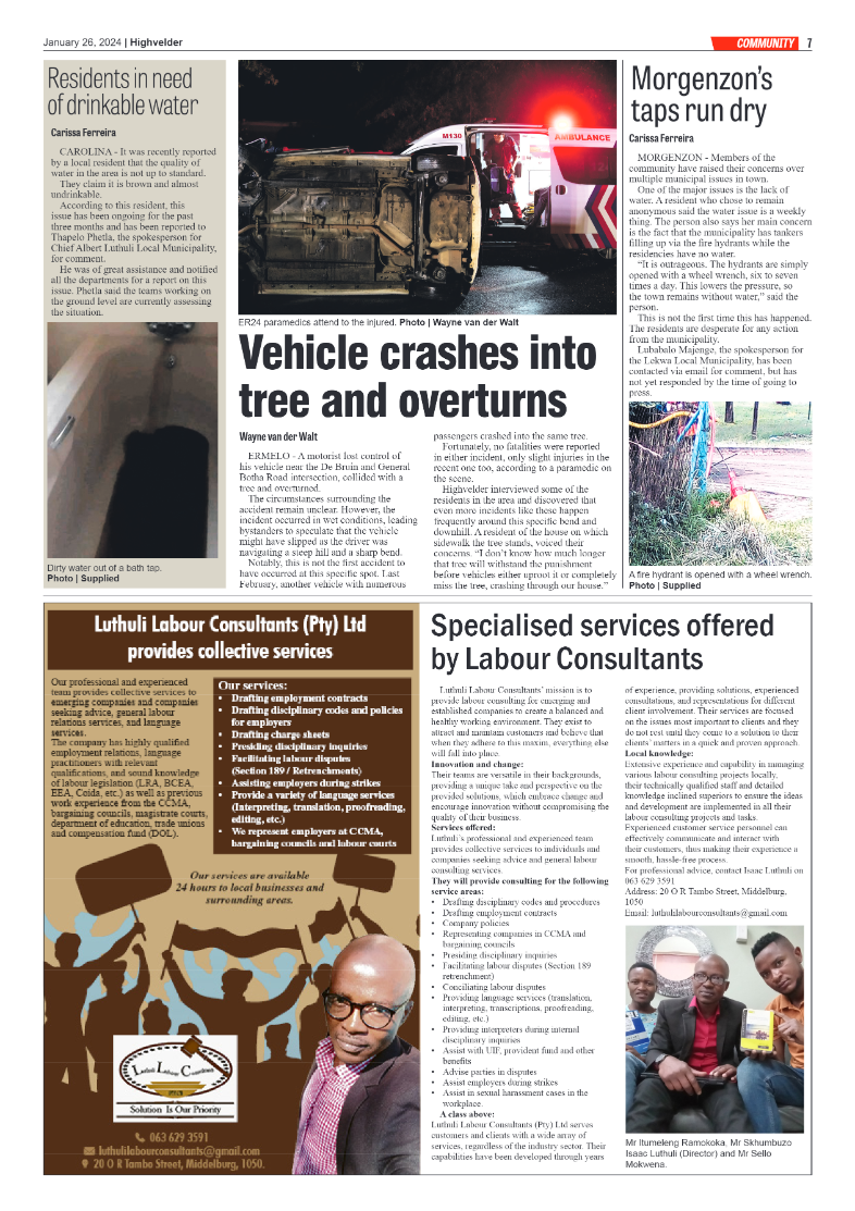 Highvelder Newspaper 26 January 2024 page 7