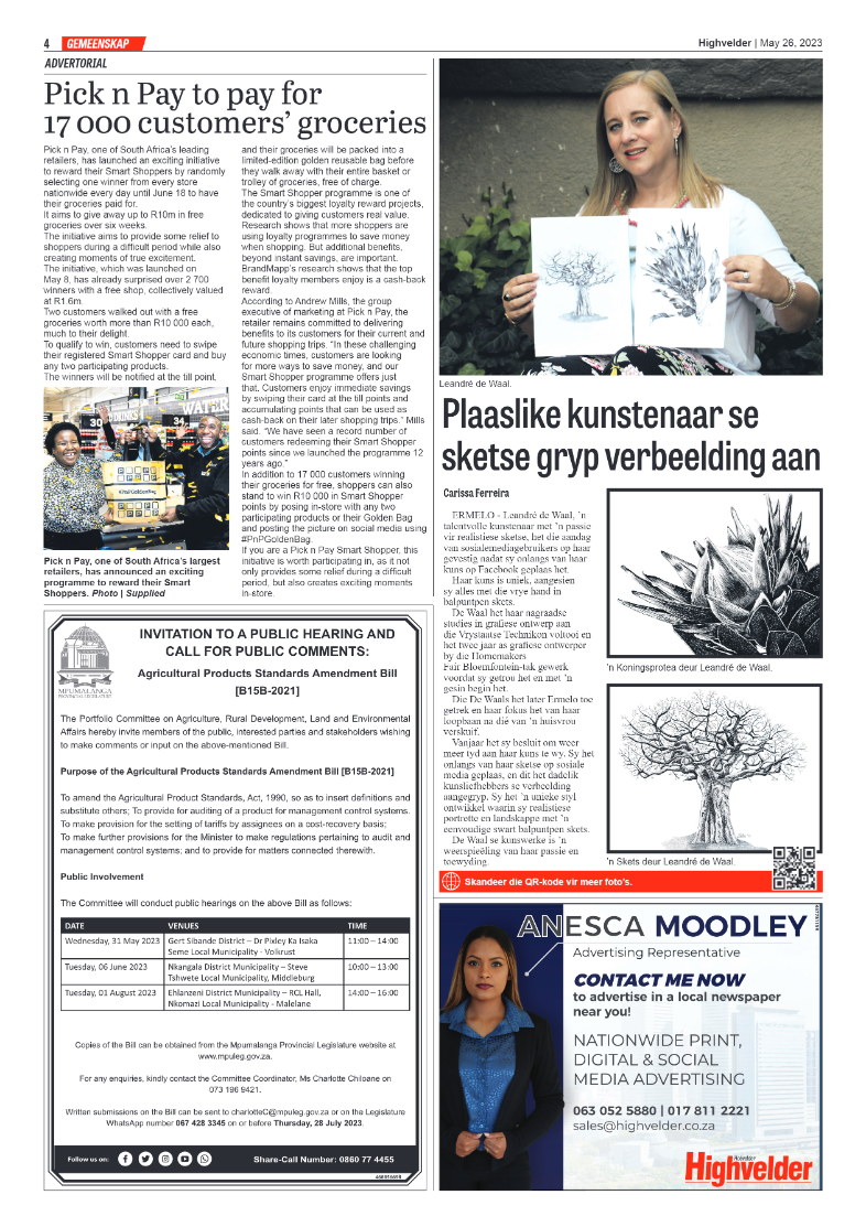 Highvelder Newspaper 26 May 2023 page 4
