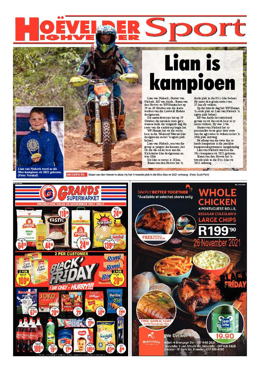 Highvelder Newspaper 26 November 2021 page 12