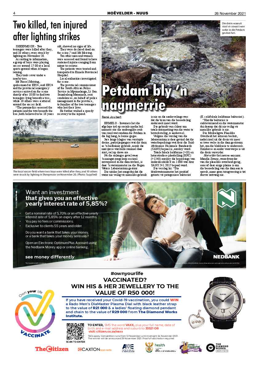 Highvelder Newspaper 26 November 2021 page 4