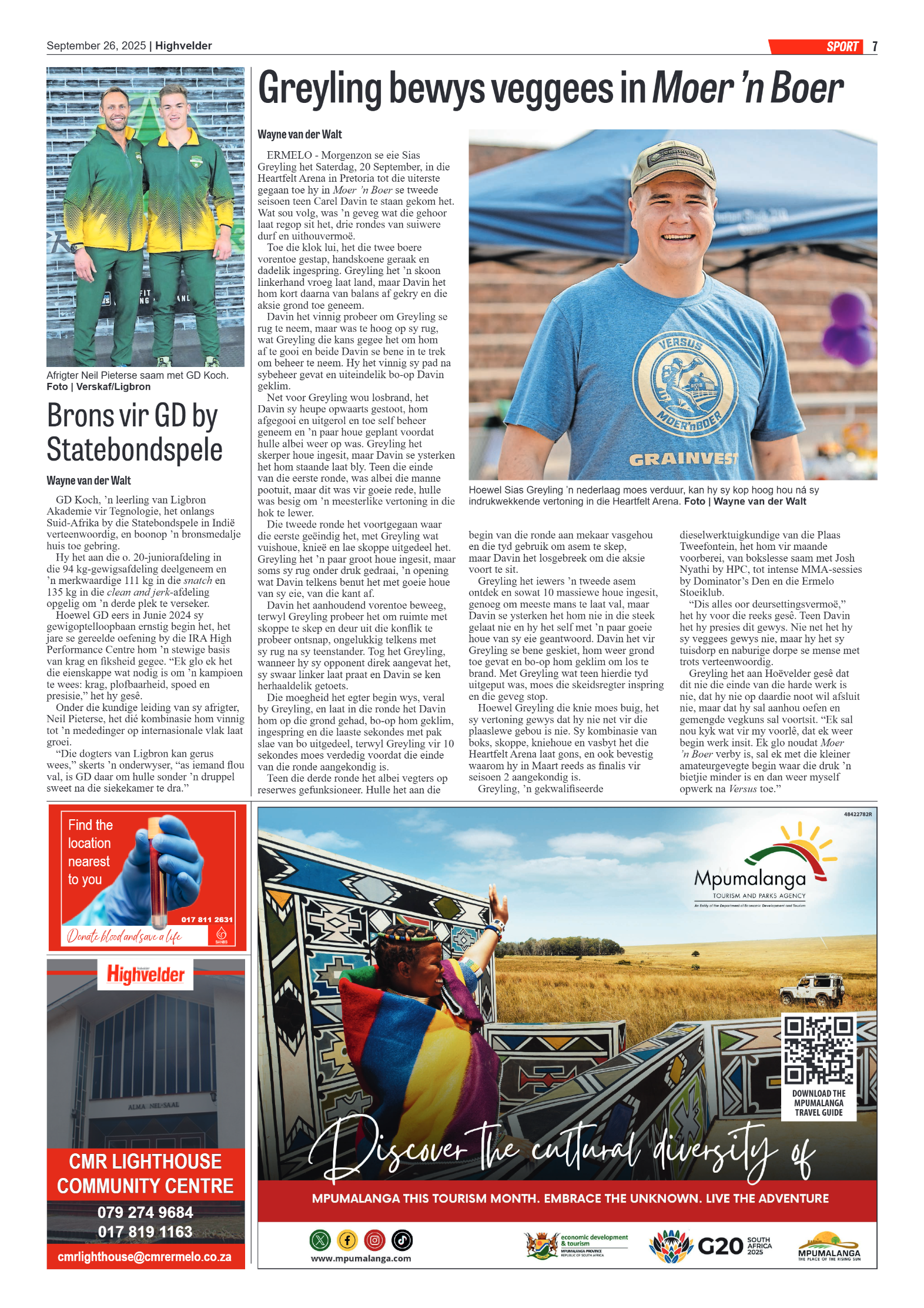 Highvelder Newspaper 26 September 2025 page 7