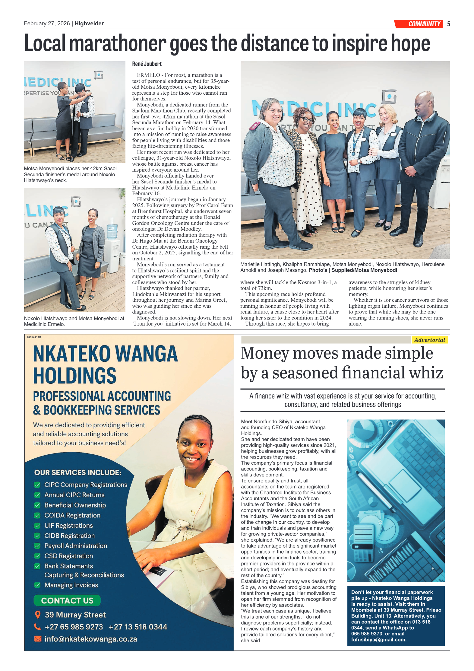 Highvelder Newspaper 27 February 2026 page 5