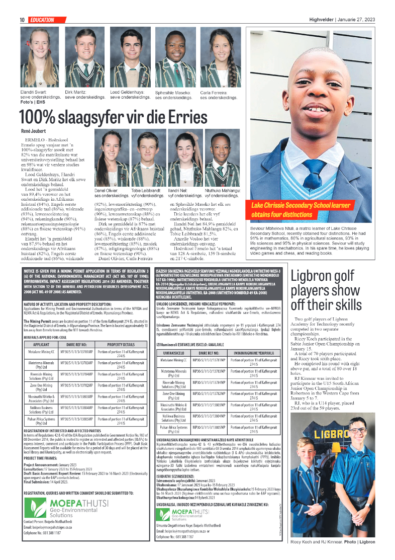 Highvelder Newspaper 27 January 2023 page 10