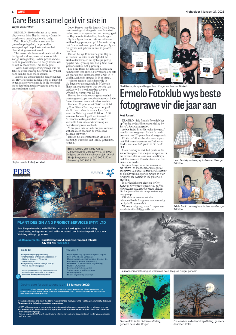 Highvelder Newspaper 27 January 2023 page 4