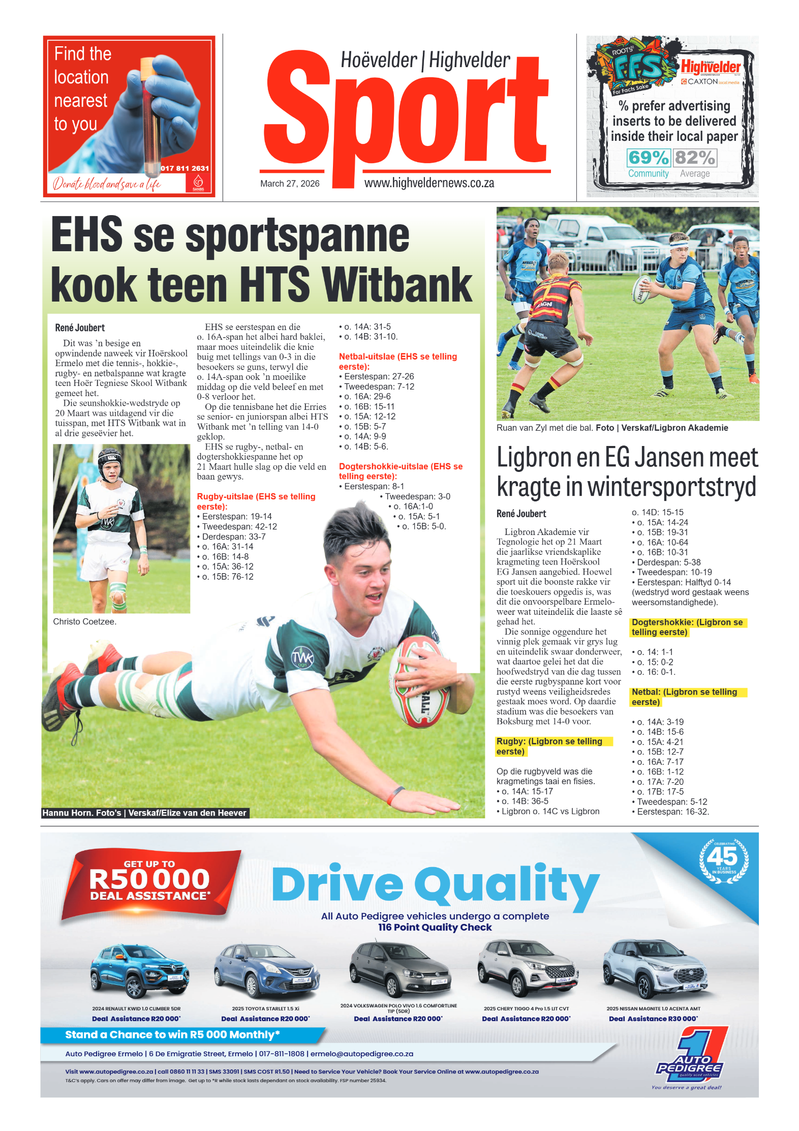 Highvelder Newspaper 27 March 2026 page 8