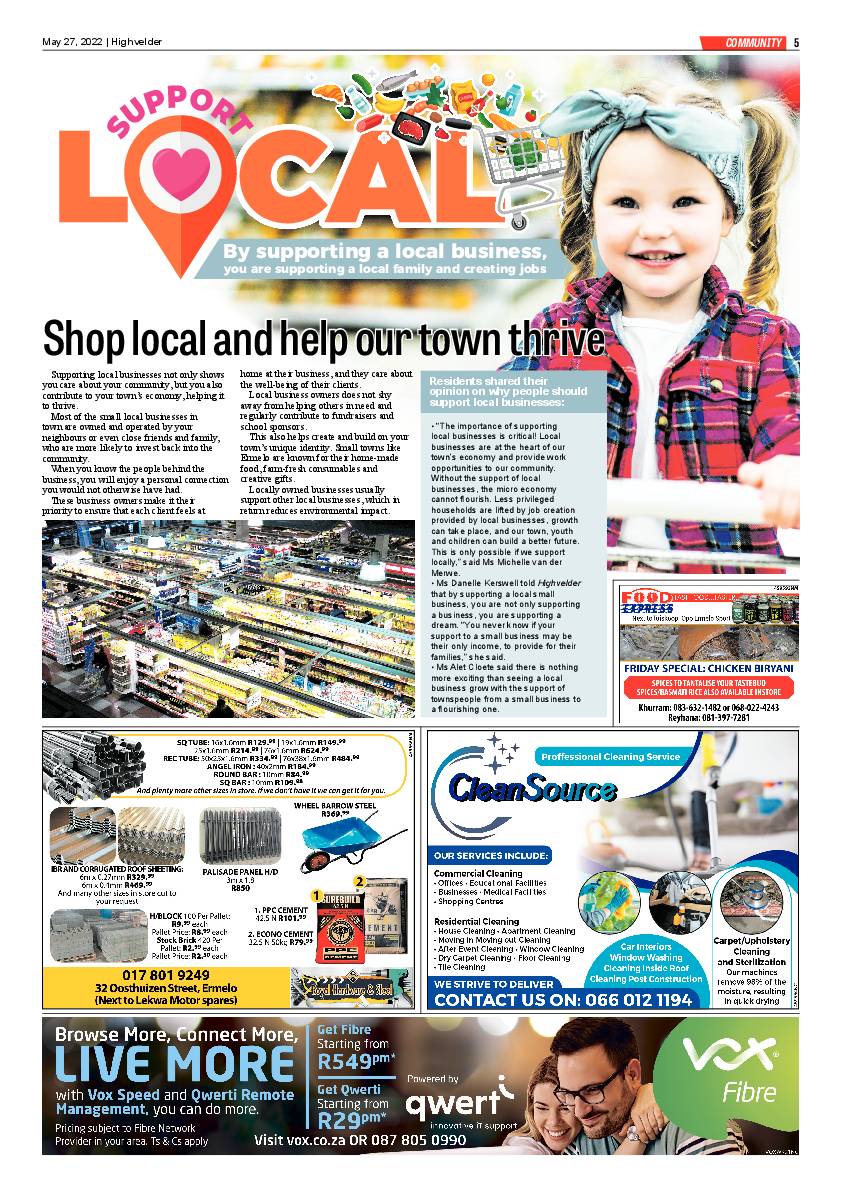 Highvelder Newspaper 27 May 2022 page 5