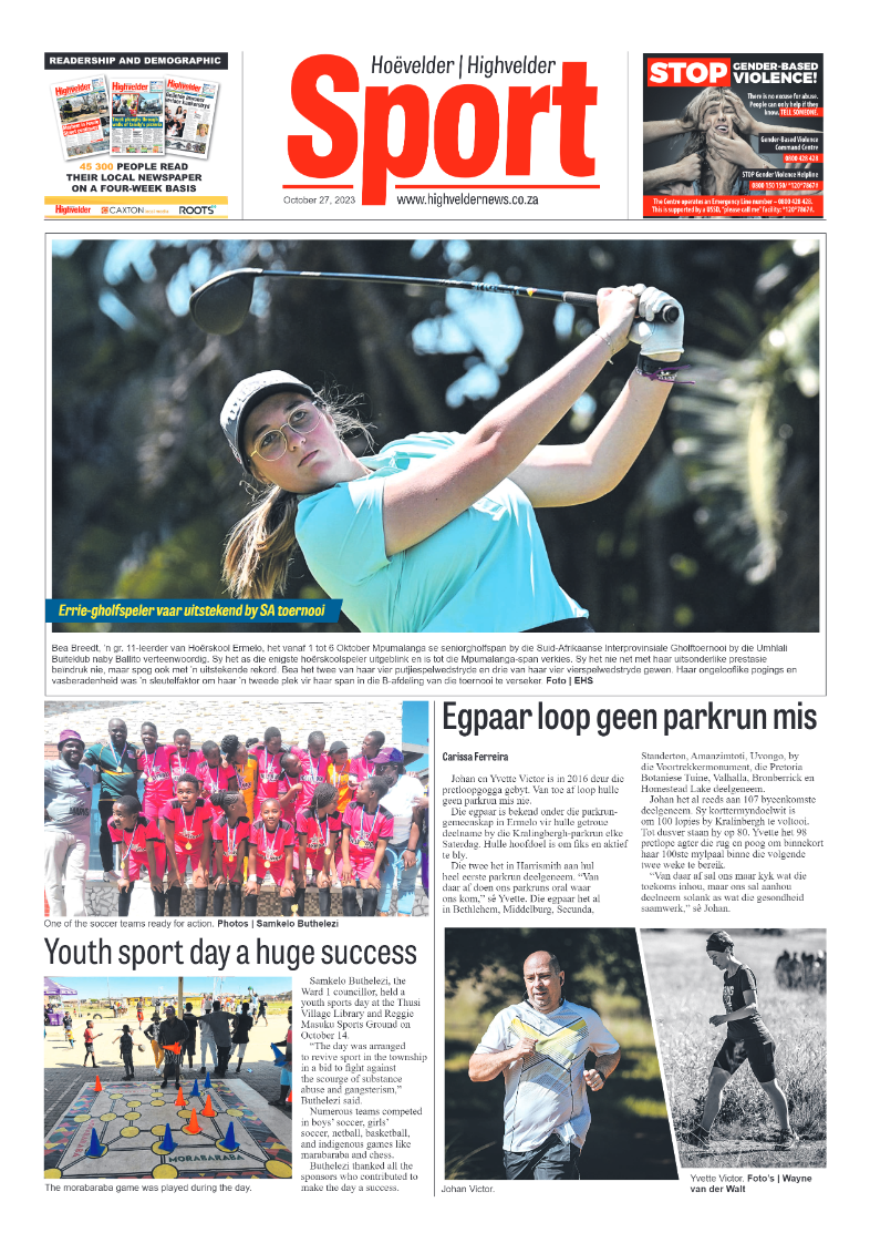 Highvelder Newspaper 27 October 2023 page 8