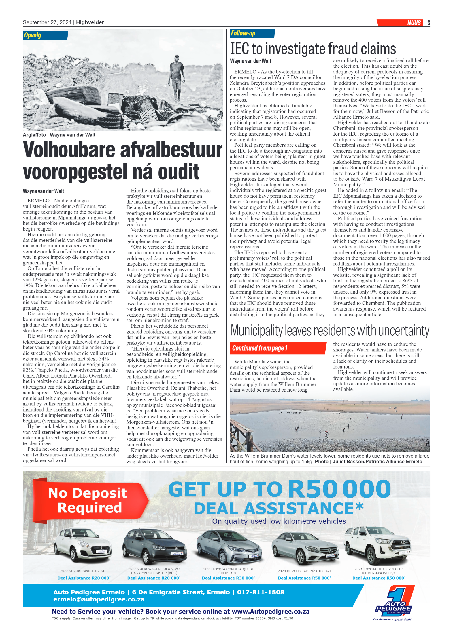 Highvelder Newspaper 27 September 2024 page 3