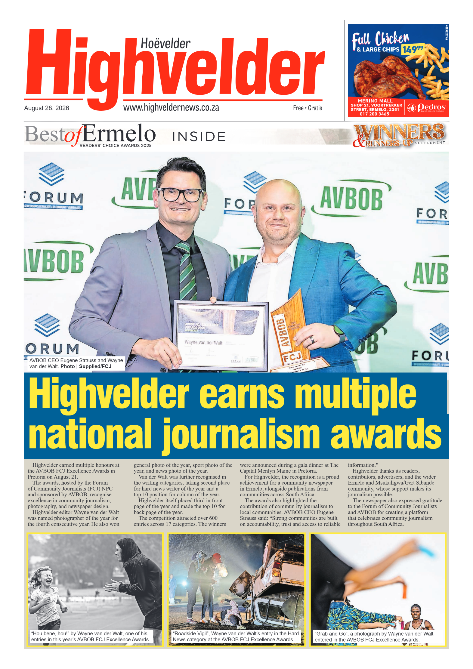 Highvelder Newspaper 28 August 2026 page 1
