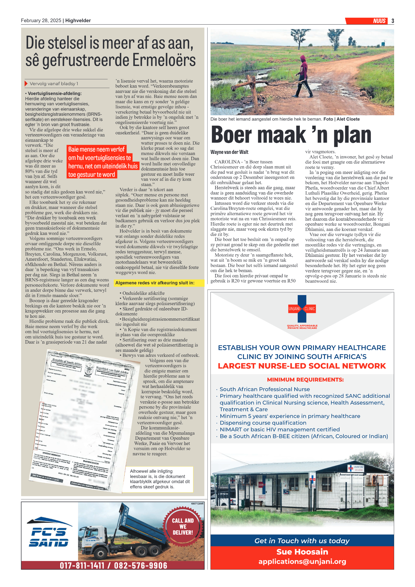 Highvelder Newspaper 28 February 2025 page 3