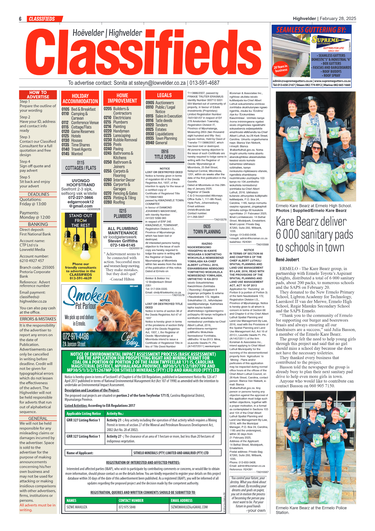 Highvelder Newspaper 28 February 2025 page 6