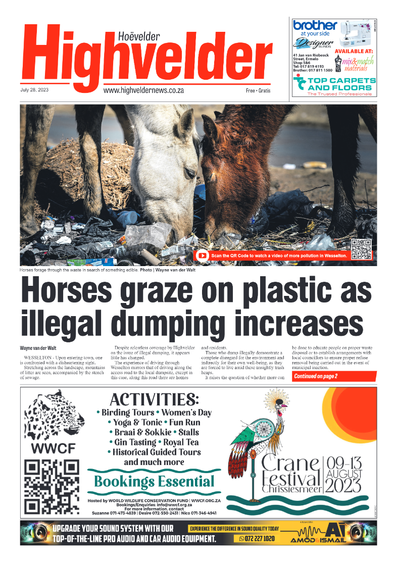Highvelder Newspaper 28 July 2023 page 1