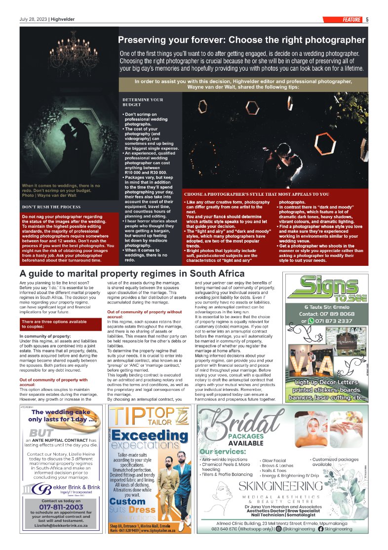 Highvelder Newspaper 28 July 2023 page 5