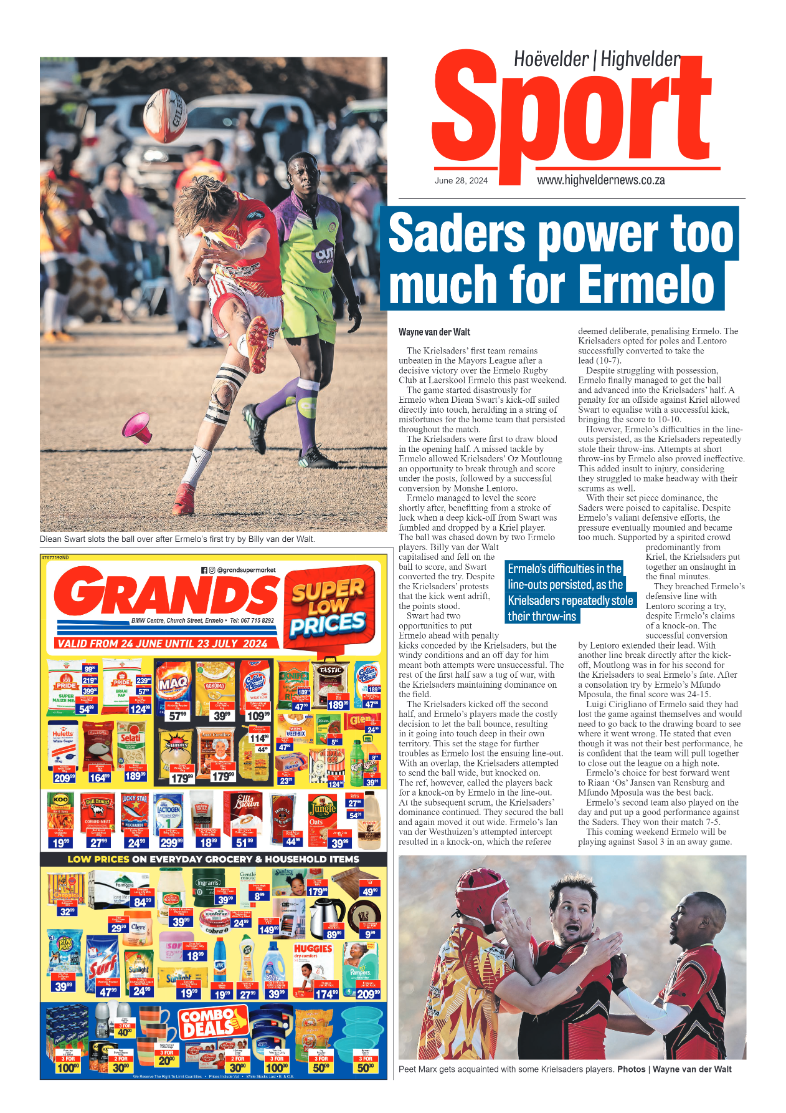 Highvelder Newspaper 28 June 2024 page 8
